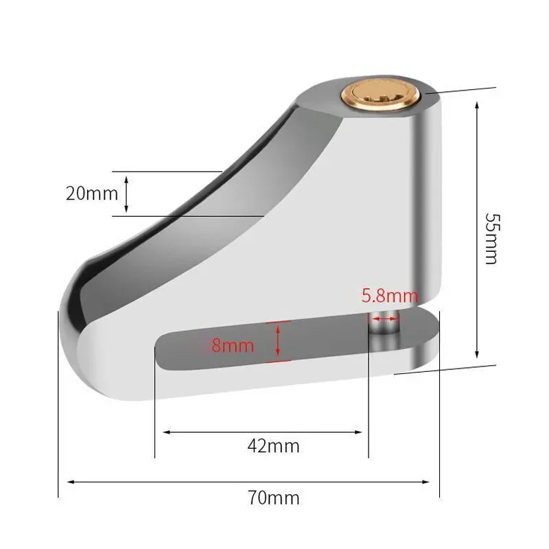 Мотоциклетный велосипедный замок, защитный замок, диск из легированной стали, противоугонный замок, аксессуар для мотоцикла