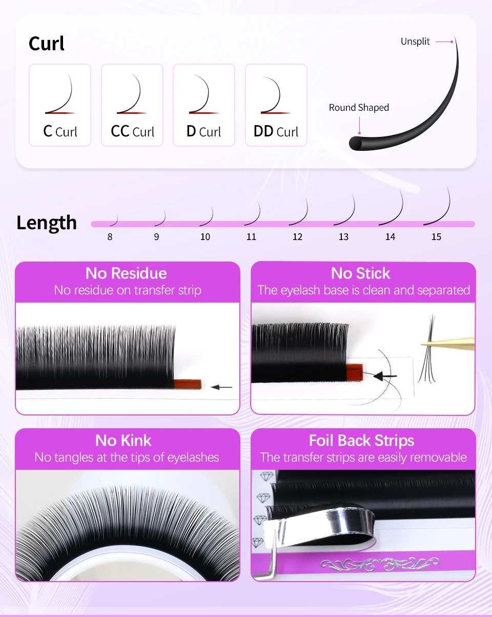 AGUUD Neue 2. klassische Wimpernverlängerung, individuelle Korea-PBT-Wimpern aus mattschwarzem, dunklem Kunstnerz, russisches Volumen, Kaschmir – Detail 5