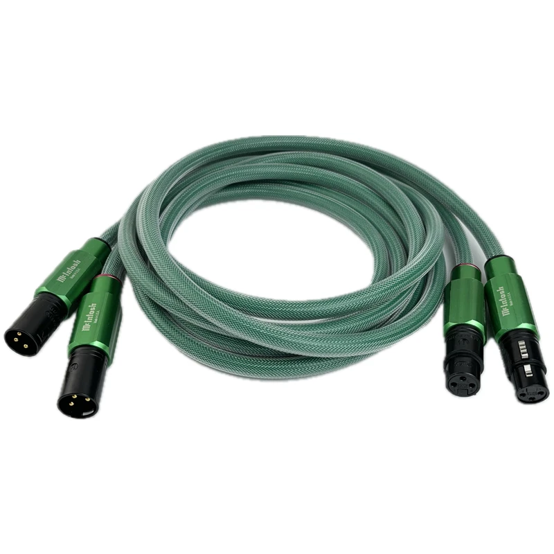 

Pair Mcintosh XLR Balanced Cable with Green Plug 4N Copper HiFi Audio Interconnect Line