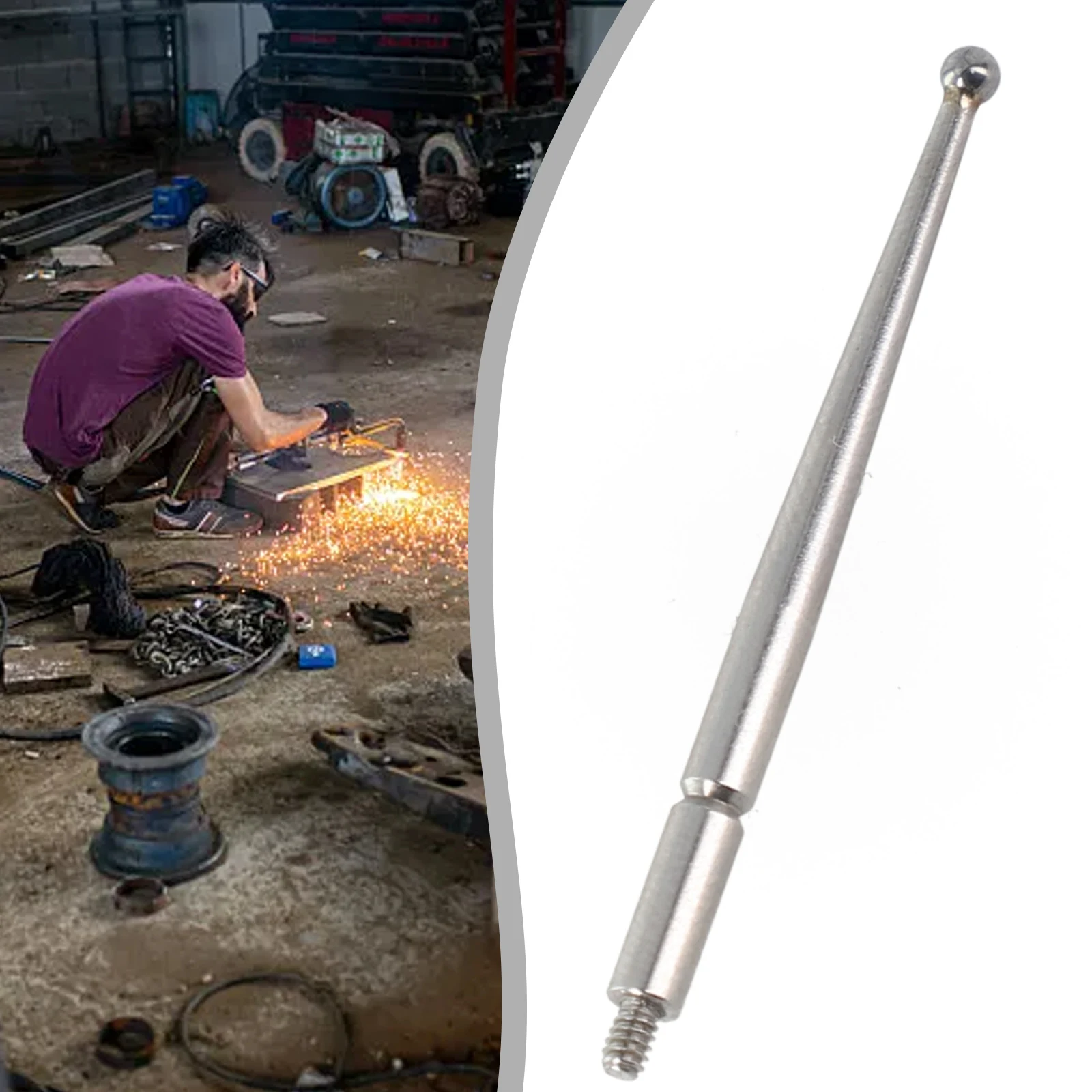 Reliable Contact Points for Dial Test Indicator 2mm Carbide Ball M1 6 Thread Resistant to Wear and Magnetic Fields