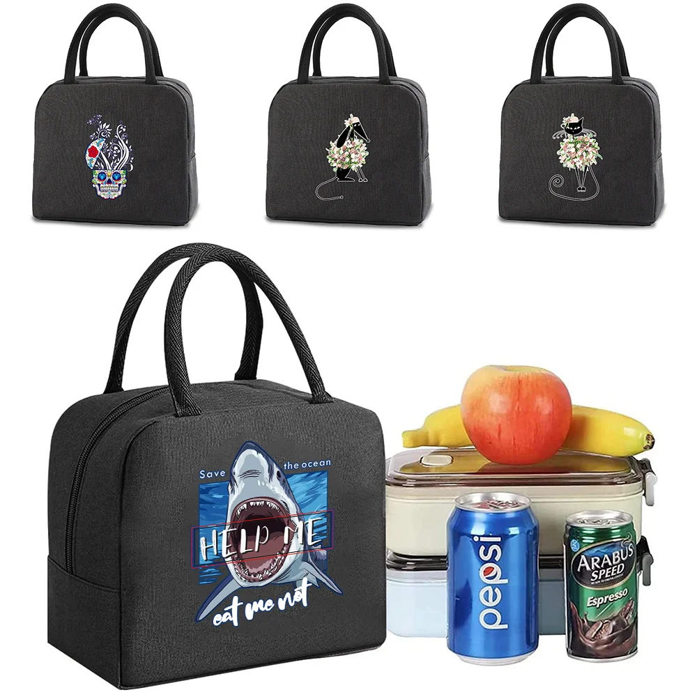 

Lunch Bags Cooler Bag Canvas Thermal Cold Food Container School Picnic Men Women Kids Travel Dinner Tote Insulated Portable box