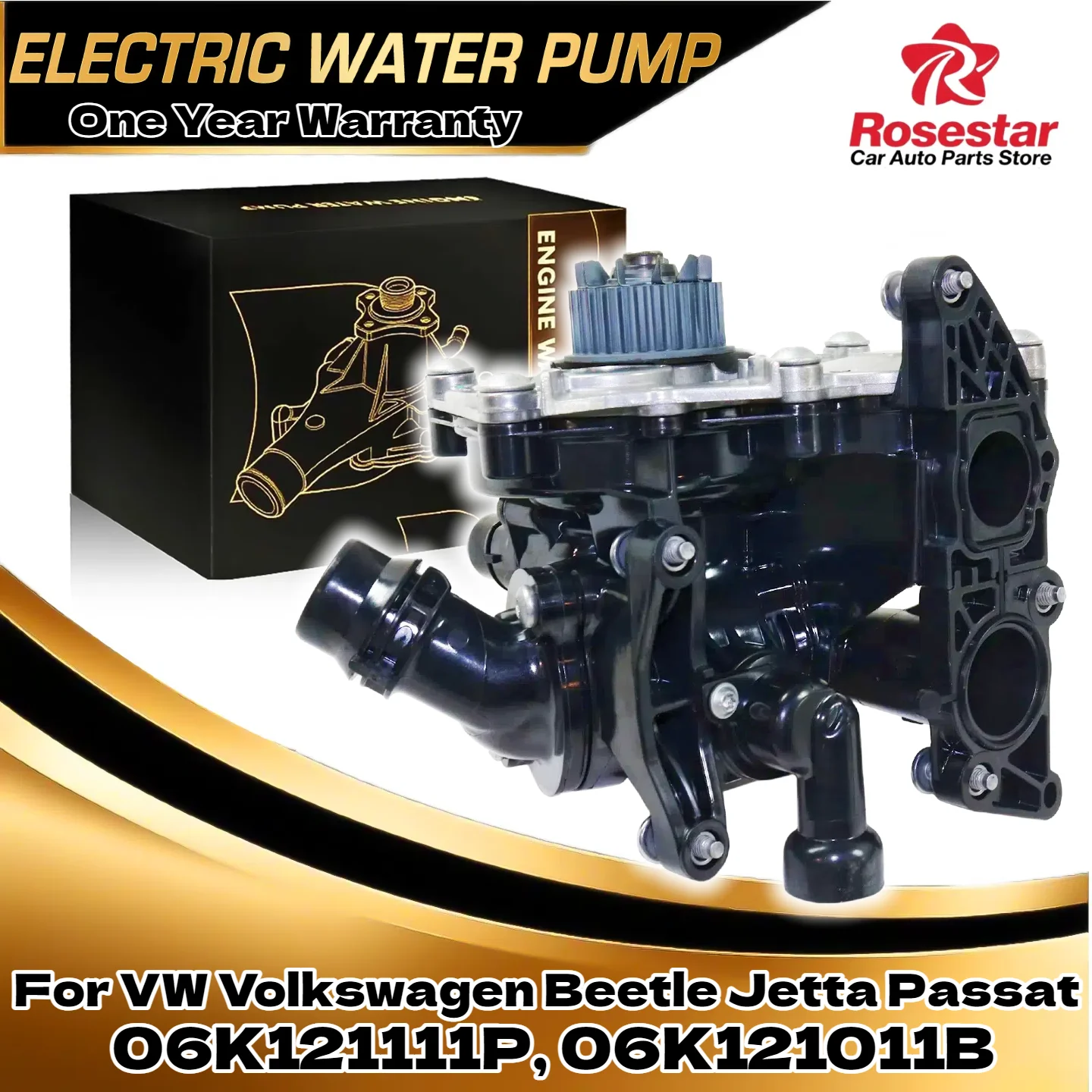 

New Water Pump For VW Volkswagen Beetle Jetta Passat 06K121111P 06K121011B 14881779