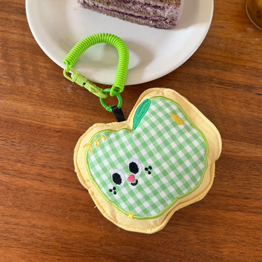 

Уникальный ремешок в клетку с фруктами, кошелек для монет, маленький кошелек, сумка с подвеской, маленькая сумка на запястье, весенний ремешок на кнопке, сумка для наушников для девочек