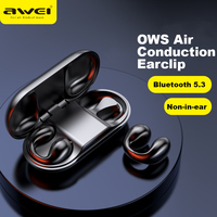 Awei TZ2 OWS Air Conduction Bluetooth 5.3 Earphones Wireless Headphones Earclip Earbuds Ear Hook Sports Headset with Mic