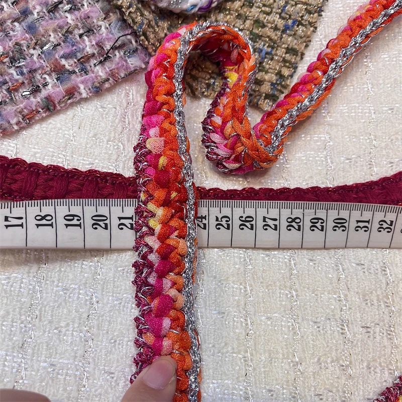 New Hand Woven High-end Tweed Woolen Lace Decorative Clothing Accessories Mercerie Accesoire De Couture Webbing Strap By Yard