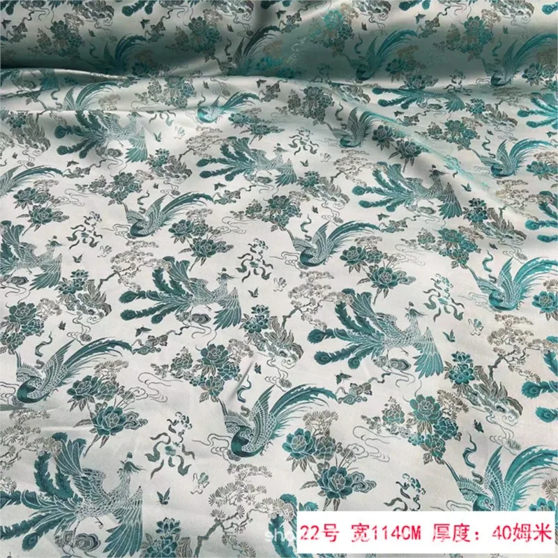 Mixed silk Song brocade fabric jacquard silkworm vest cheongsam coat windbreaker - Image 3