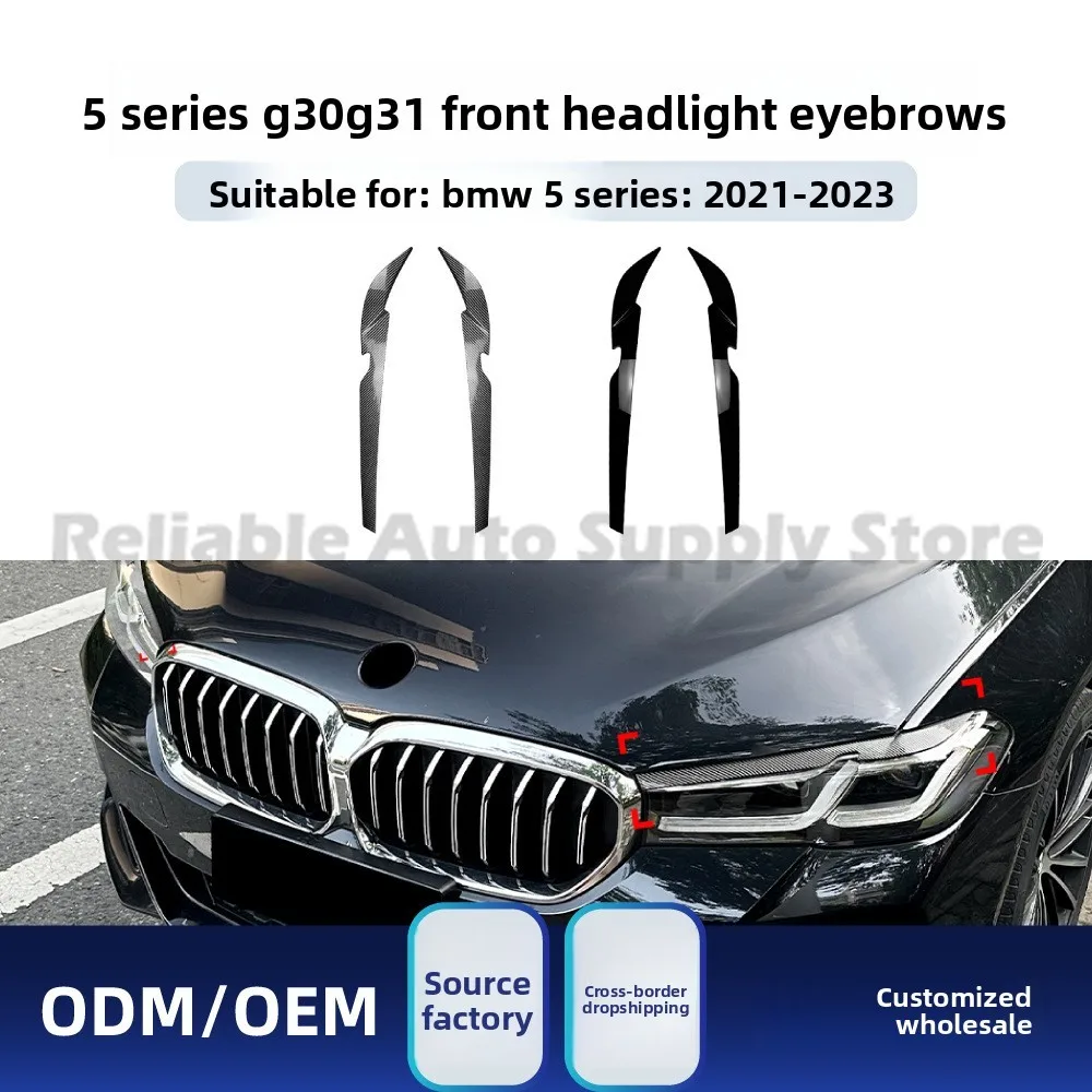 

For BMW 5 Series G30 G31 2021-2023 LED Headlight Eyebrow Trim Sticker Stylish Upgrade Decal High Quality Durable Modification