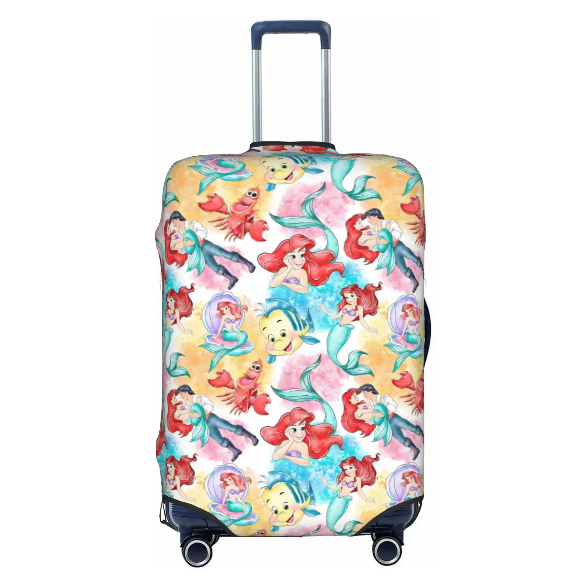 

Custom The Little Mermaid Luggage Cover Protector Fashion Cartoons Travel Suitcase Covers for 18-32 Inch