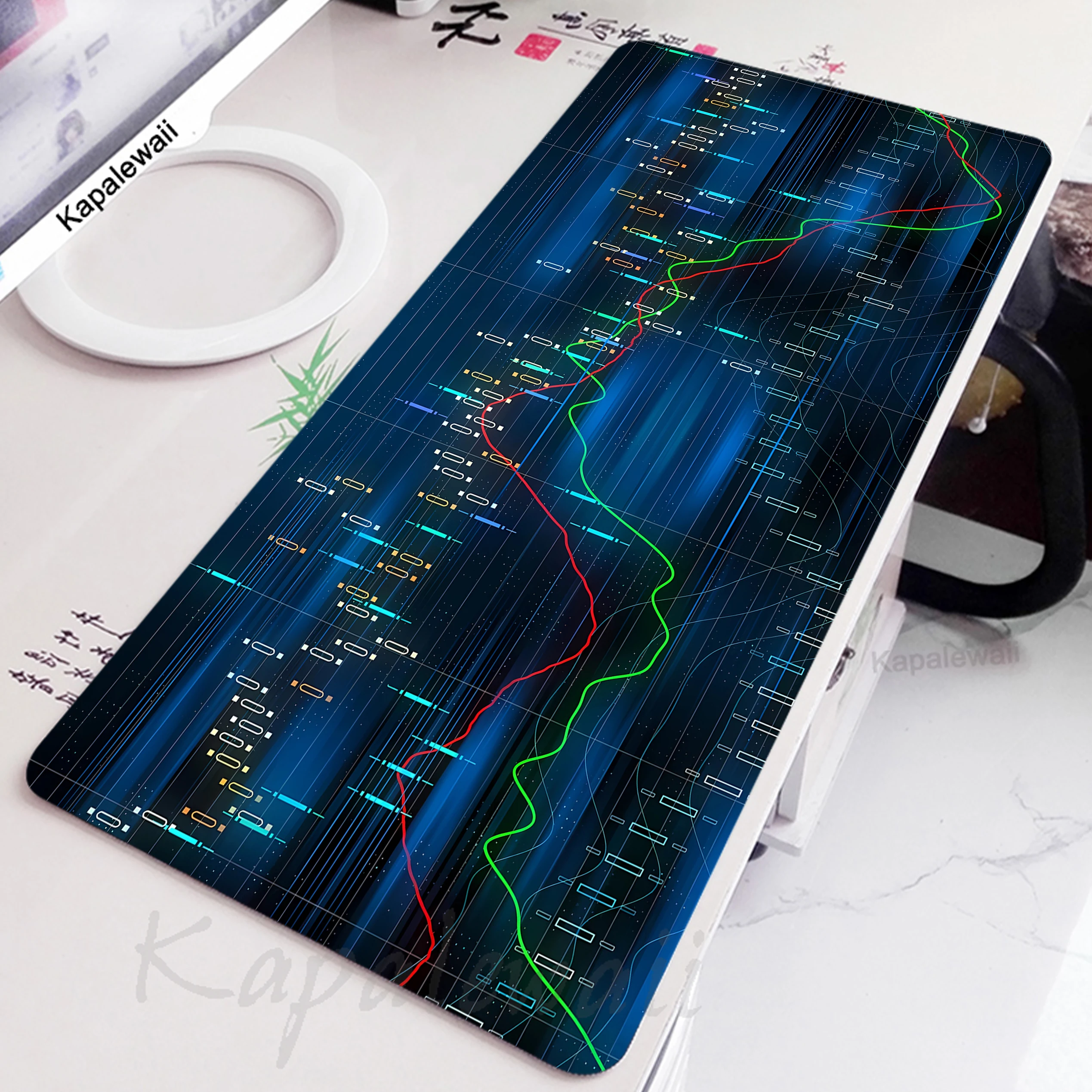 Stock Market Chart Pattern Computer Game Mousepad Large Mouse Pad Gaming XXL Mouse Mat Speed Keyboard Pads Rubber Desk Mat