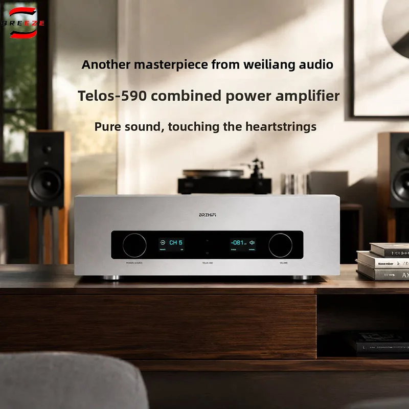 

BREEZE 2026 Shocks BRZHIFI TELOS-590 Mold Power Amplifier All Aluminum Body High Fidelity Re-engraved Gao Wen