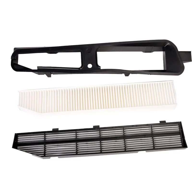 82208300K 82208300 ABS Chrome Cabin Air Housing and Filter Kit For 1999-2010 Jeep Grand Cherokee Easy Installation Black