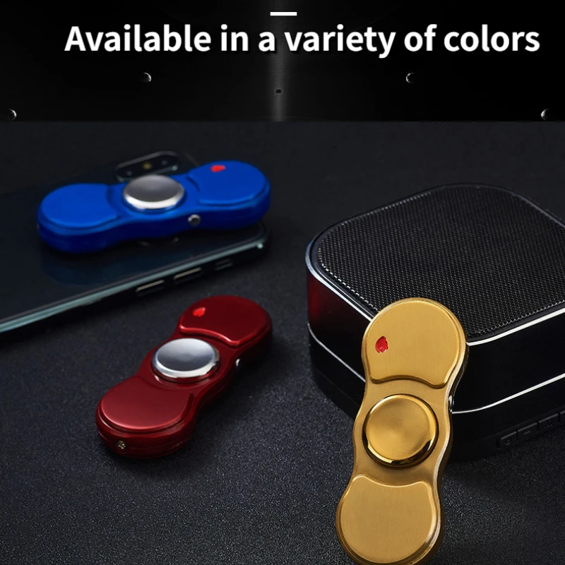 Hot Sale Men\'s Portable Fidget Gyro Lighter USB Charging New Creative Multifunctional Laser Gift for Boyfriend Cigarette Lighter