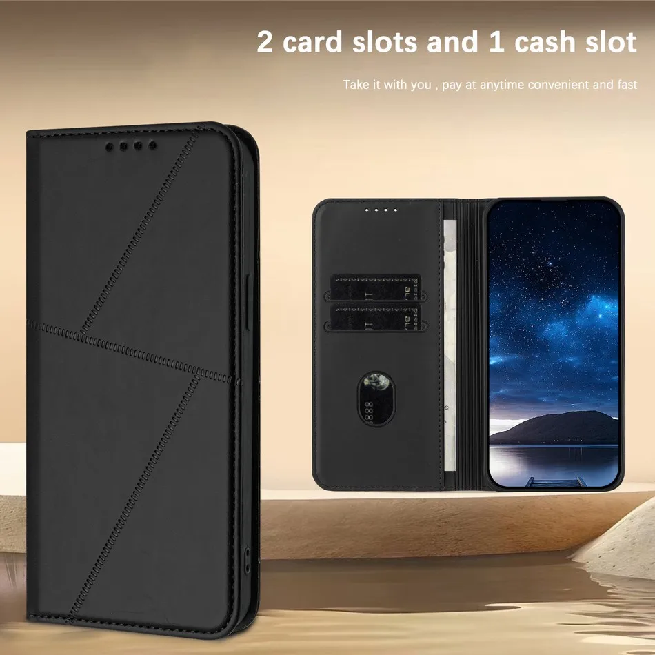 Простой однотонный чехол для Vivo Z5i Y300 Y200 Y200E Y100 Y75 Y77 Y78 Plus 5G Cash Wallet Storage Casual Style Phone Fundas