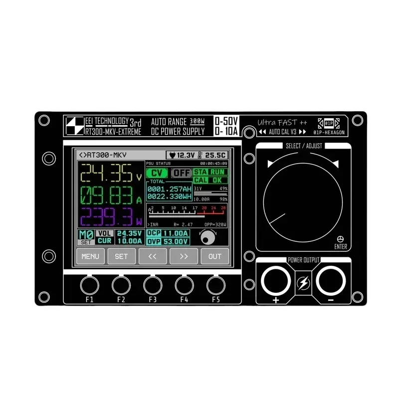 New RT300-MKV Auto Step-up Step-down Programable Power Supply 300W Low Ripple Support RS485 Modbus-RTU
