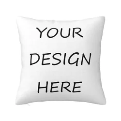 Custom Custom Your Photo Logo Text Print Cushion Cover Soft Your Design Here DIY Throw Pillow for Sofa Car Square Pillowcase