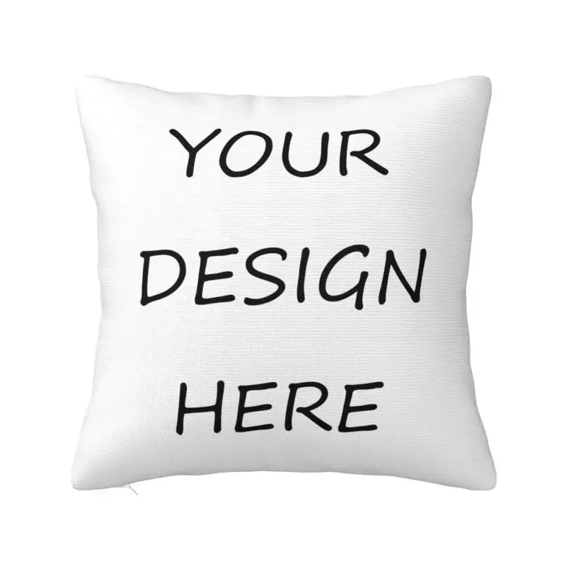 Custom Custom Your Photo Logo Text Print Cushion Cover Soft Your Design Here DIY Throw Pillow for Sofa Car Square Pillowcase