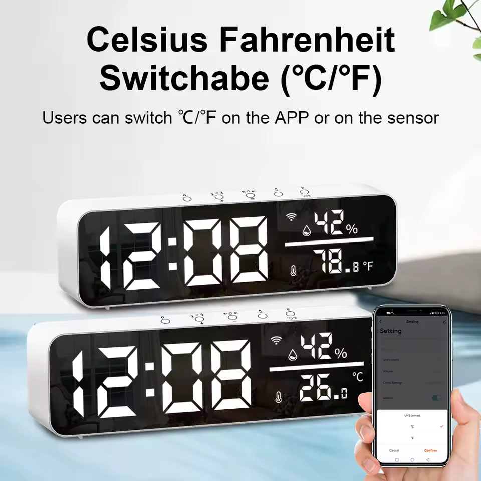 Tuya WiFi LED 알람 시계