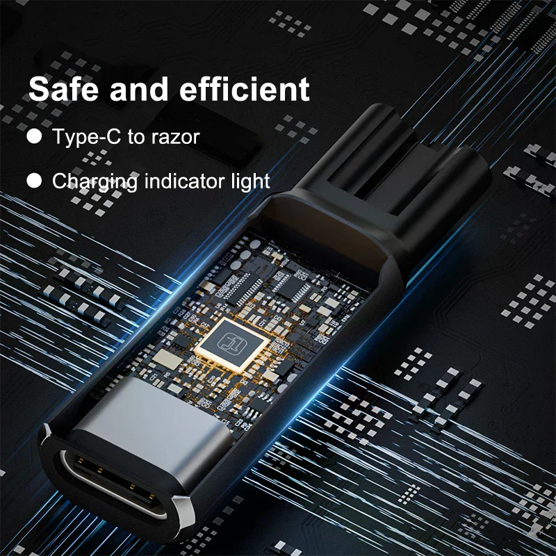 1Pcs Charger Converter 5V Type-C Shaver Adapter For  OneBlade QP2724 QP2834 QP1424 QP1924 QP4631 Beard Trimmer