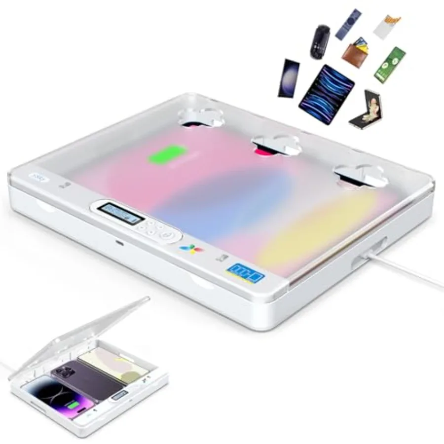 

Phone Lock Box with Timer for iPad Under 11inch, Timed Lock Box for iPhone, Tablet, Folded mobiles, Phone Locker for to Reduce