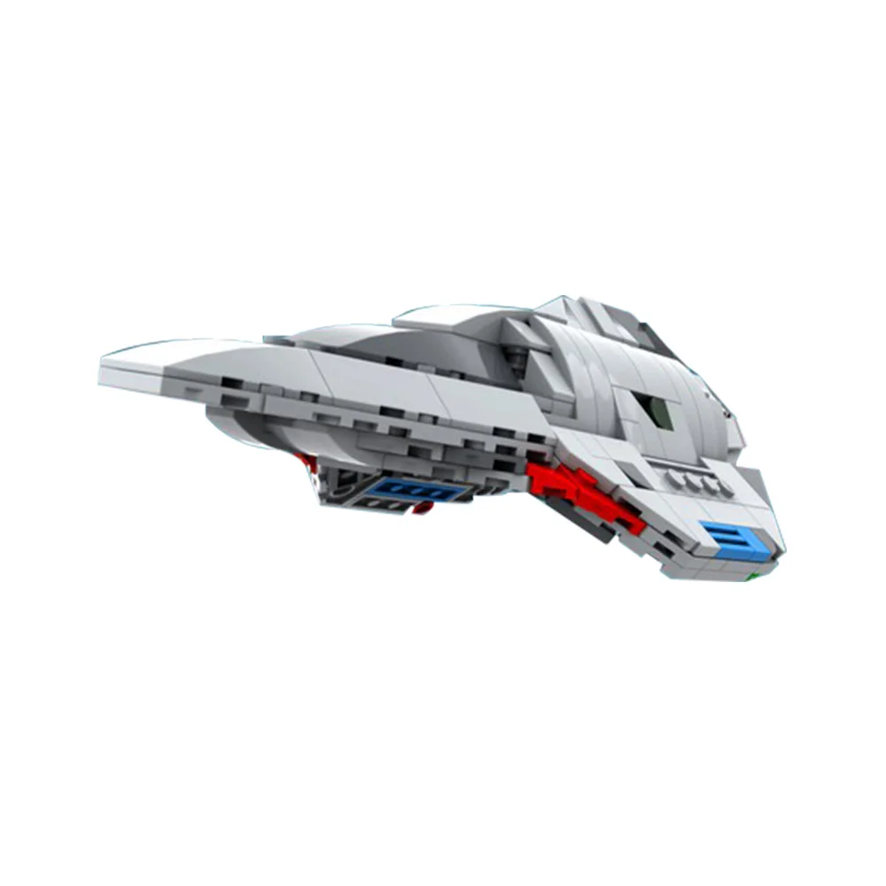 

MOC Space Trek The Delta Flyer Bricks Model Xtreme Risk Voyager Building Blocks Spaceship Detector Toys Gift