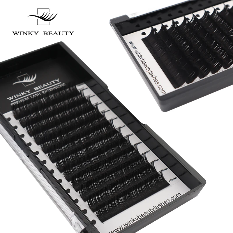 0.03-0.20mm C/CC/D/DD Curl Eyelash Extension Thin and Soft Material Volume Lash Individual Eyelashes Premium Fake Lashes