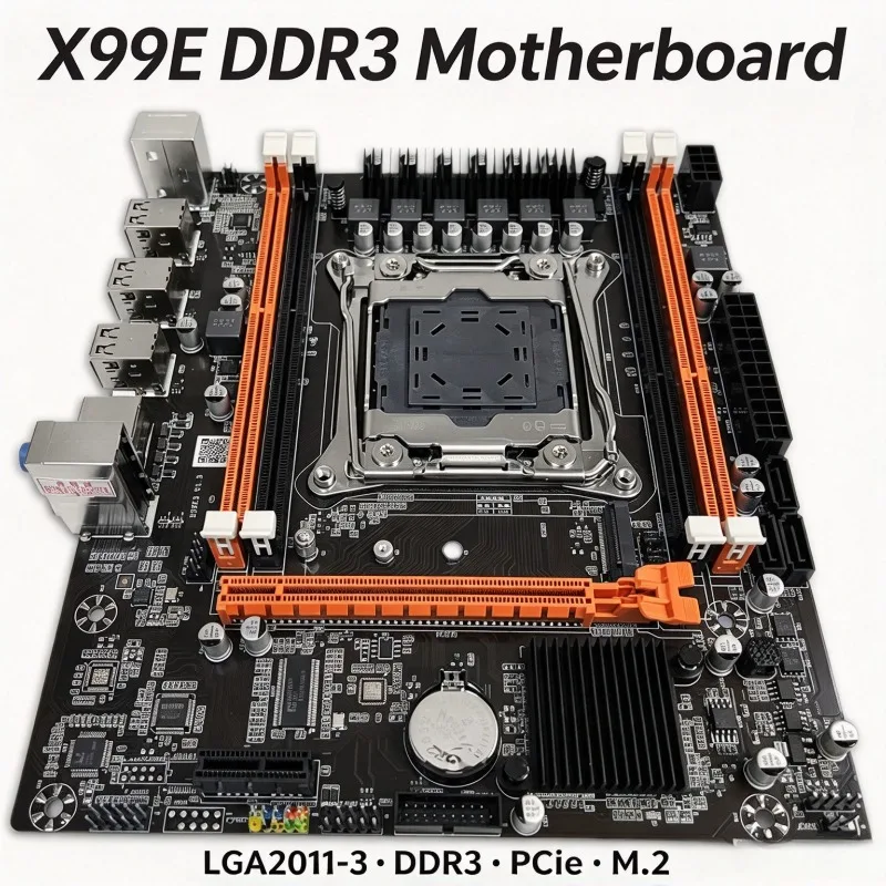 X99 Desktop Gaming Motherboard LGA2011-3 Socket Supports DDR3 ECC RAM for Xeon E5 2686V4 2673V3 CPU PC Mainboard