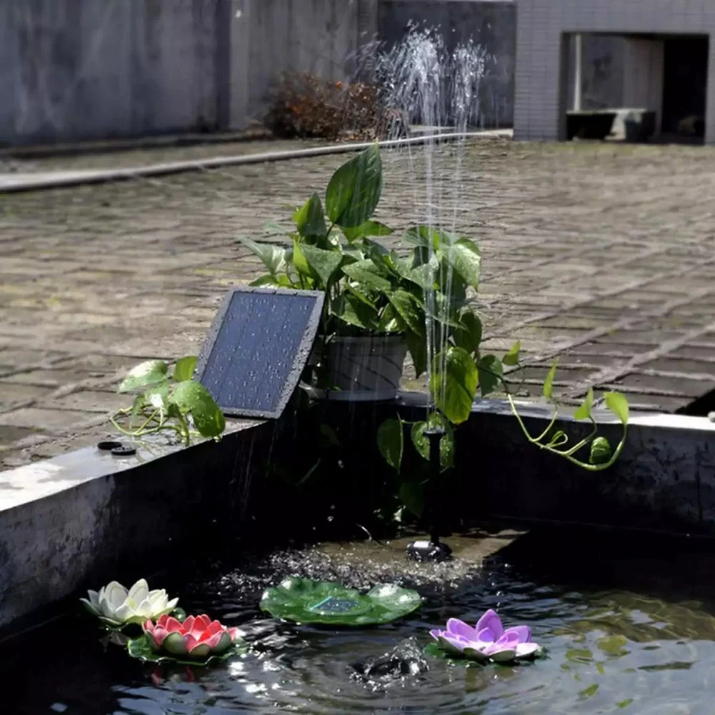 Outdoor Solar Water Fountain Pump for Bird Bath Garden Pool Pond Aquarium Floating Water Fountain Pump Landscape Decor