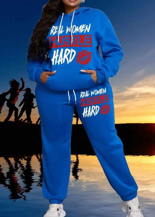 

2025 Italian-themed Women's Casual Sweatshirt Sports Pants Long Pants Suit Long Sleeve Pullover Cartoon Printed Women's Suit