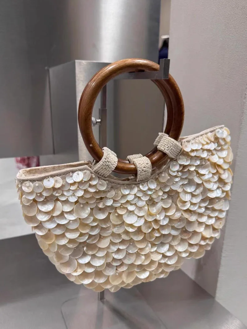 

Women's Wedding Party Bag Embroidered Rhinestone Pearl Diagonal Totes New Handmade Heavy Industry Bead Handbag