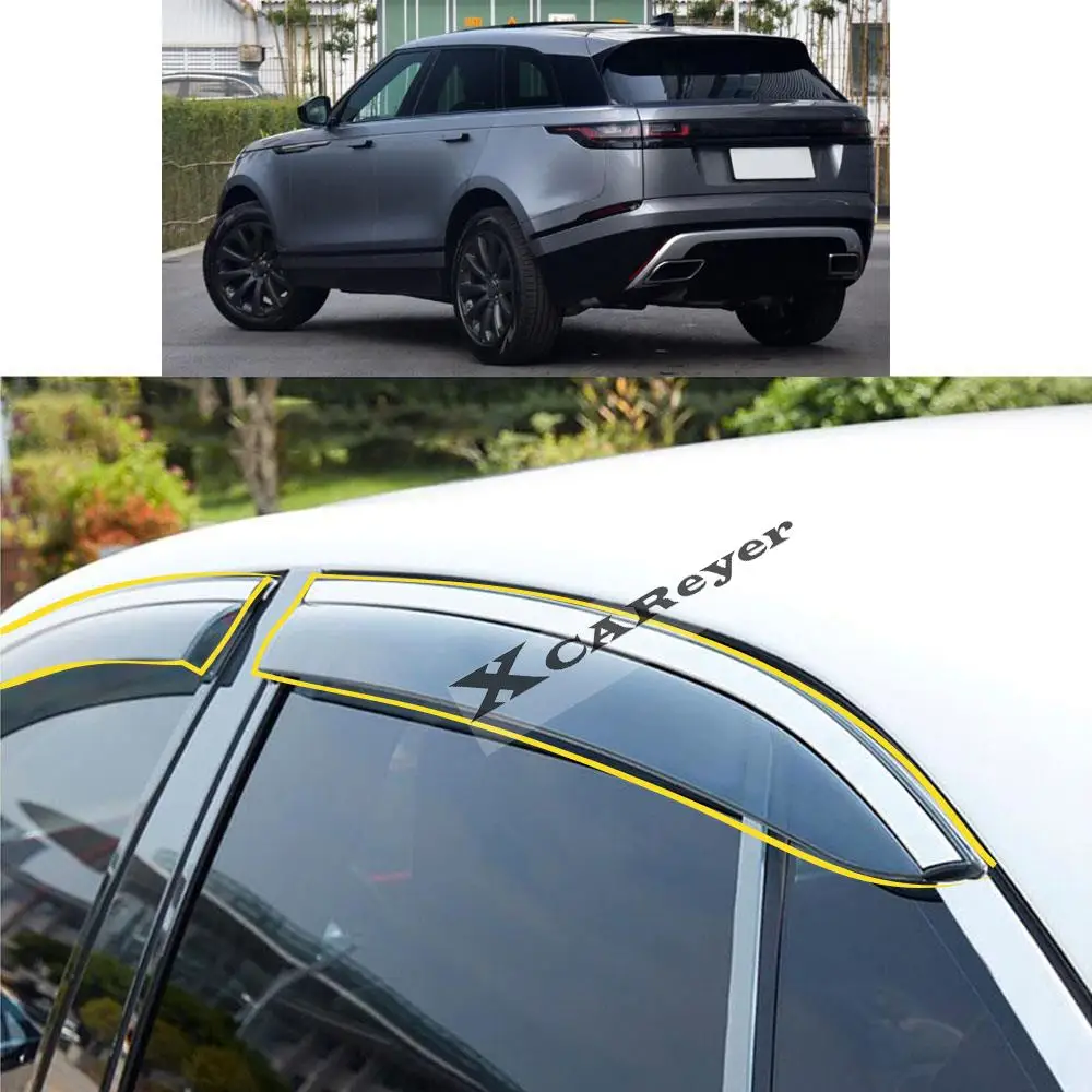 For LAND ROVER RANGE ROVER VELAR 2019 2020 2021 2022 Car Styling Sticker Plastic Window Glass Wind Visor Rain/Sun Guard Vent