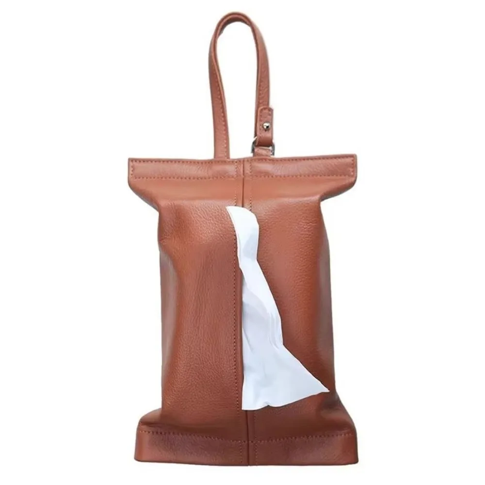 Mounted Design Face Towel Storage Bag Car Interior Multi-Function Car Storage Box Wall-mounted Tissue Cover Car Seat Area