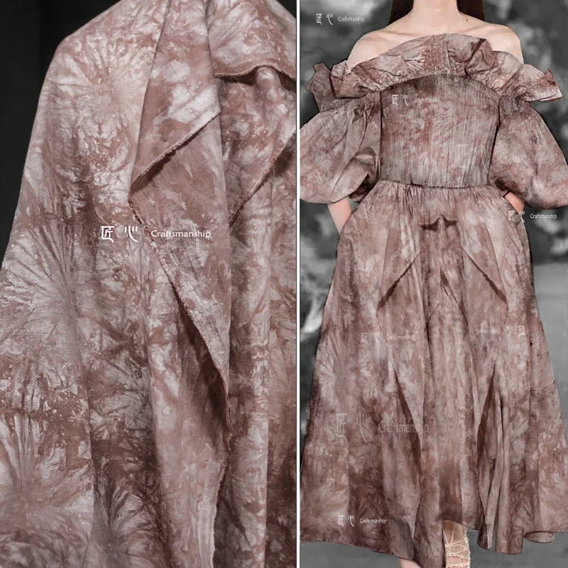 

Дизайнерский костюм, окрашенная в галстук жаккардовая ткань, креативная нижняя рубашка, юбка, моющаяся оптовая продажа, ткань «сделай сам», шитье на метр, сделай сам