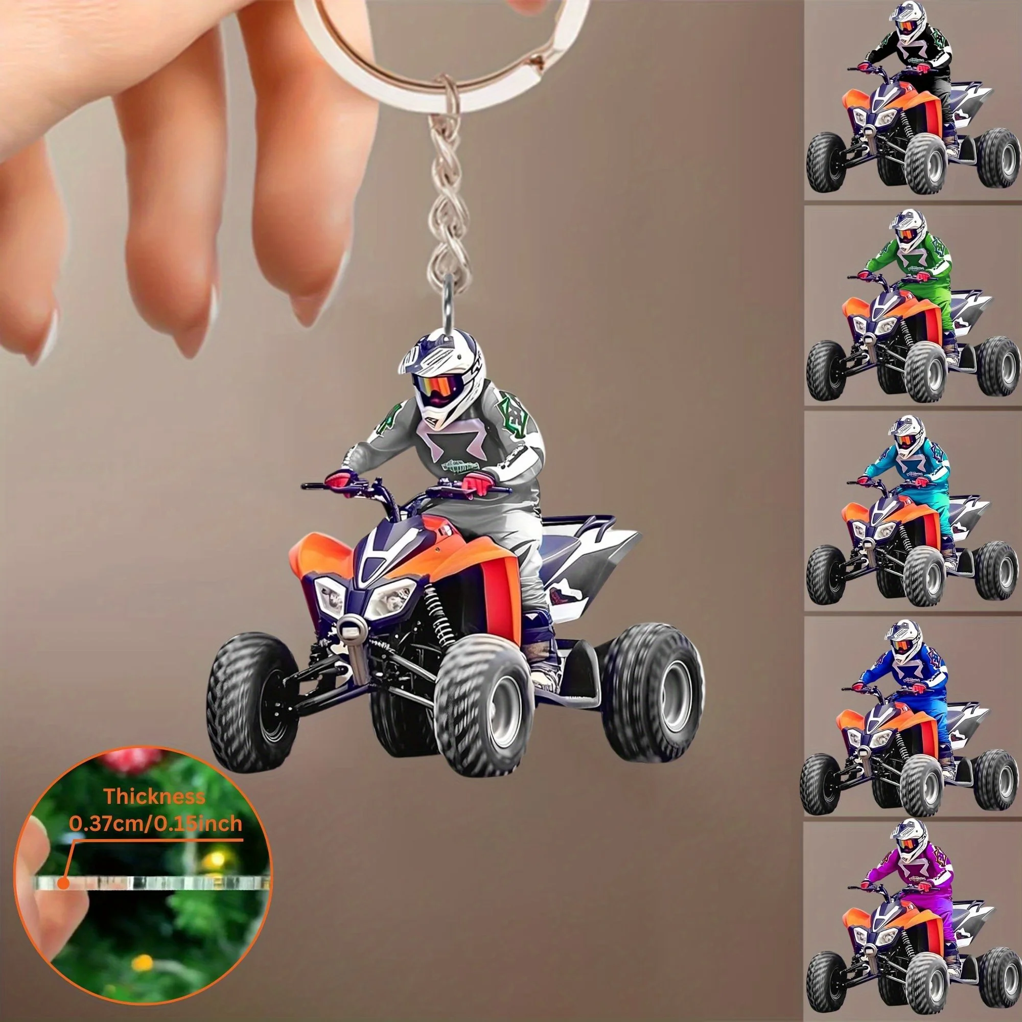 Mountain Motorcycle Keychain,2D Flat Acrylic Pendant,Off-Road Vehicle Ornament,Hanging Decoration for Car/Bag/Festive/Party/Gift