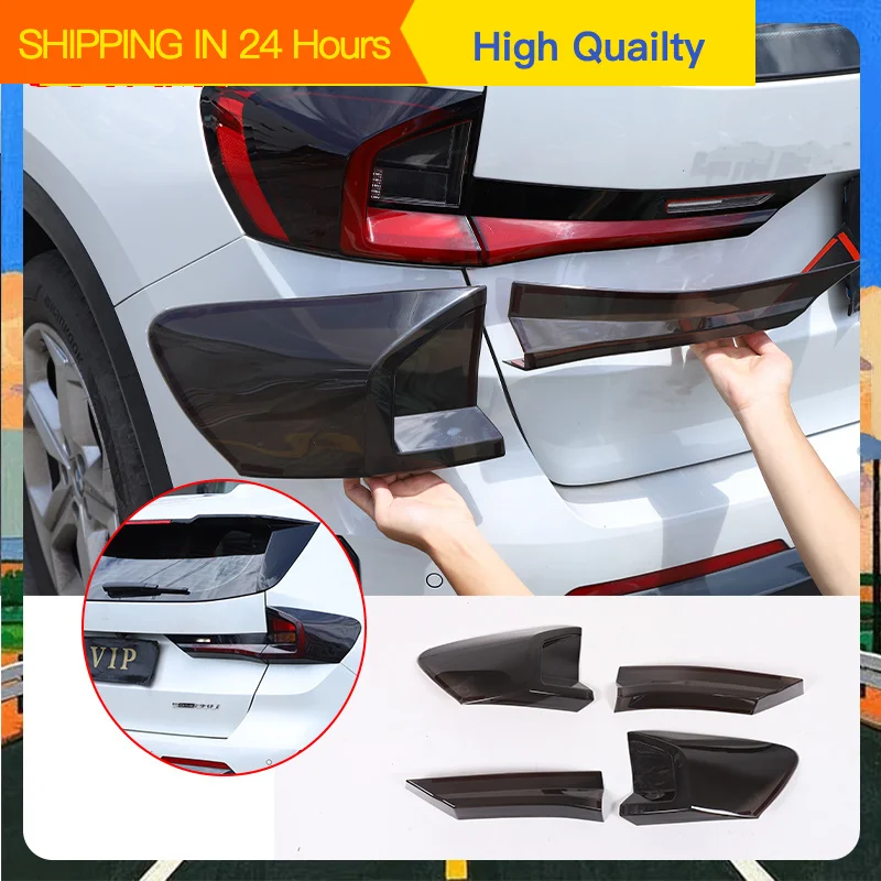Protective Sticker for BMW X1 U11 2023-2026 ABS Exterior Trim Protection Anti-Scratch Trim Sticker Smoke Black Rear