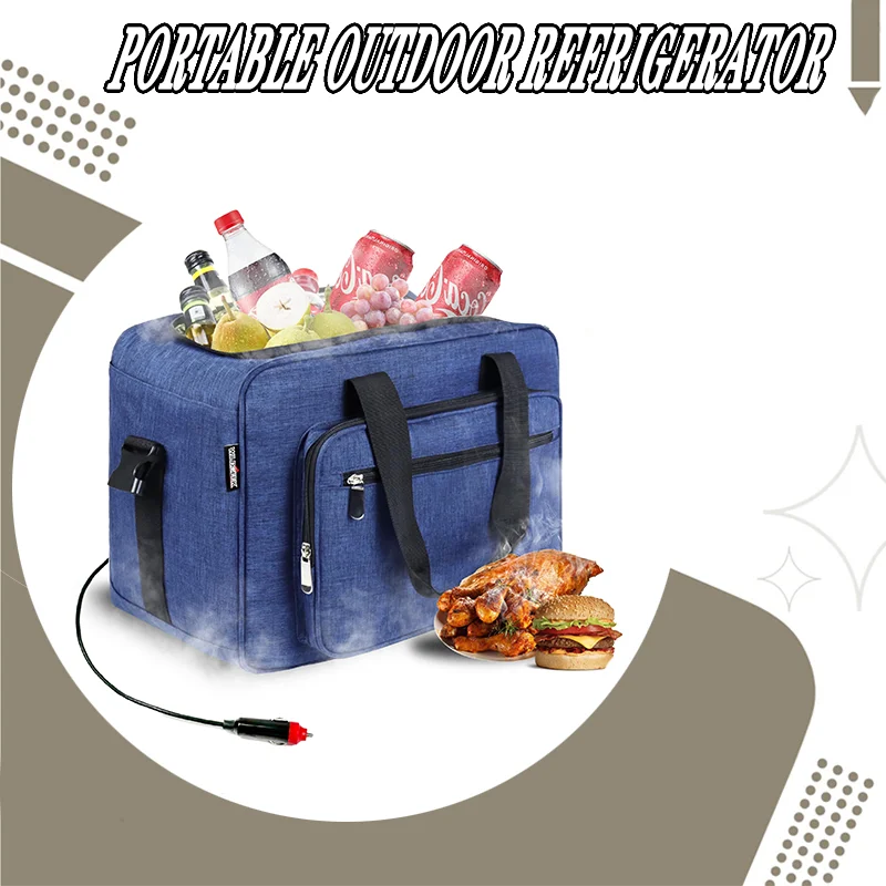 

FANDAO 12 Volt Portable Iceless Car Electric Cooler Bag USB 25L Cool and Heat Plug in Heavy-Duty Car Fridge for Long-Haul Driver