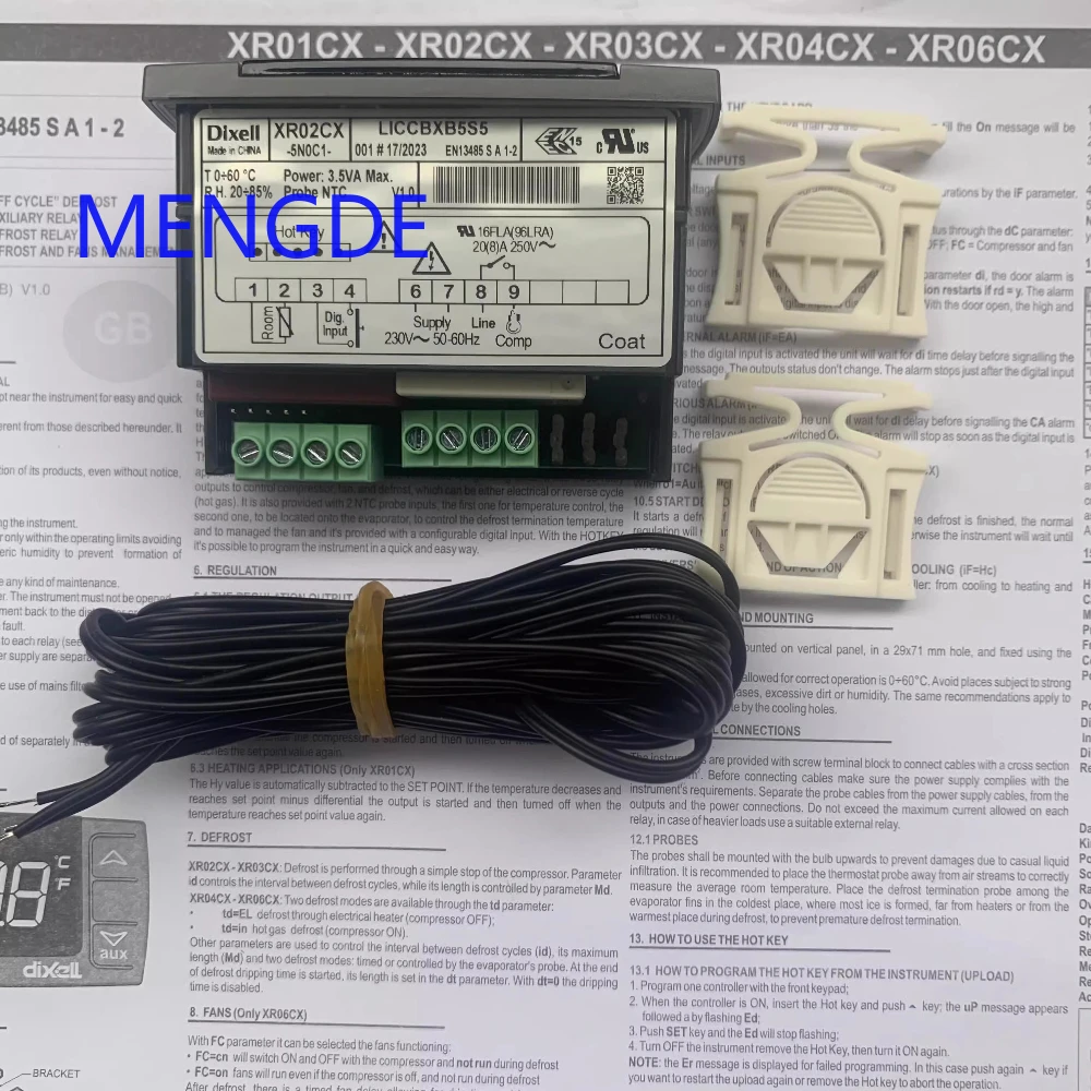 Picture 3: XR02CX-5R0C1 Dixell Temperature Controller XR02CX Dual Probe with Two Sensor