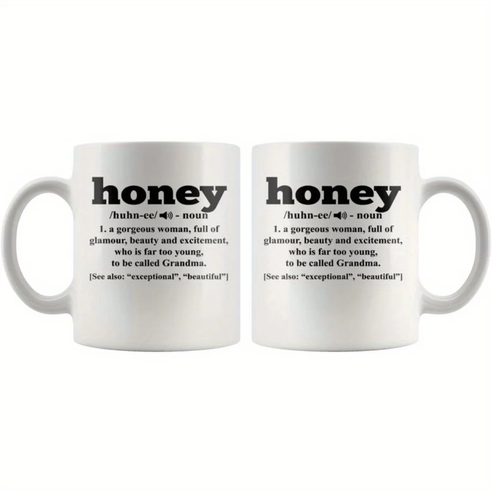 11oz Microwave Safe Honey Mug- Grandma Definition Honey Gift- Multipurpose Cup for Daily Water Coffee Drinking