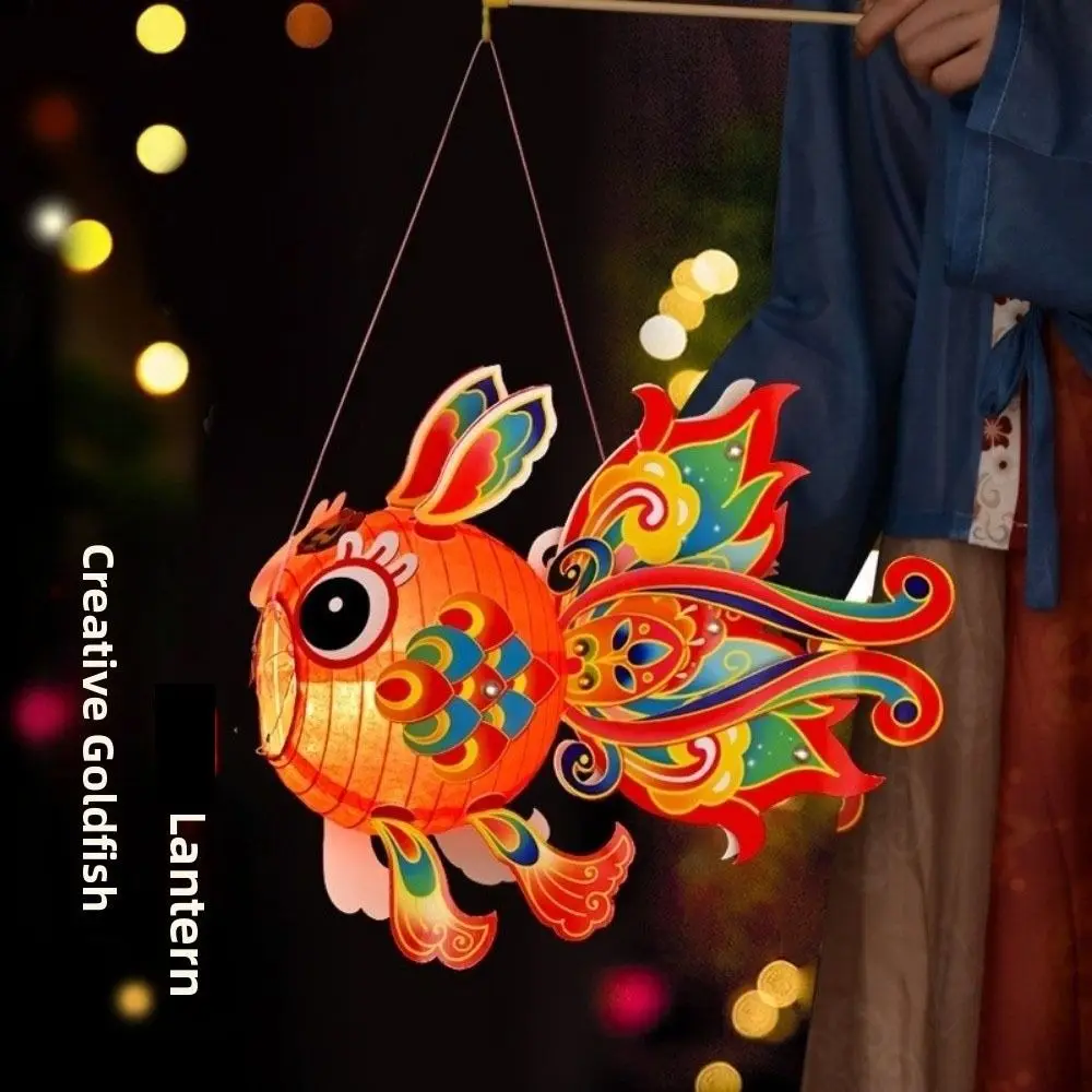 

Hand Made Goldfish Lantern DIY Material Bag Manual Middle Autumn Festival Lantern Chinese Style Glowing
