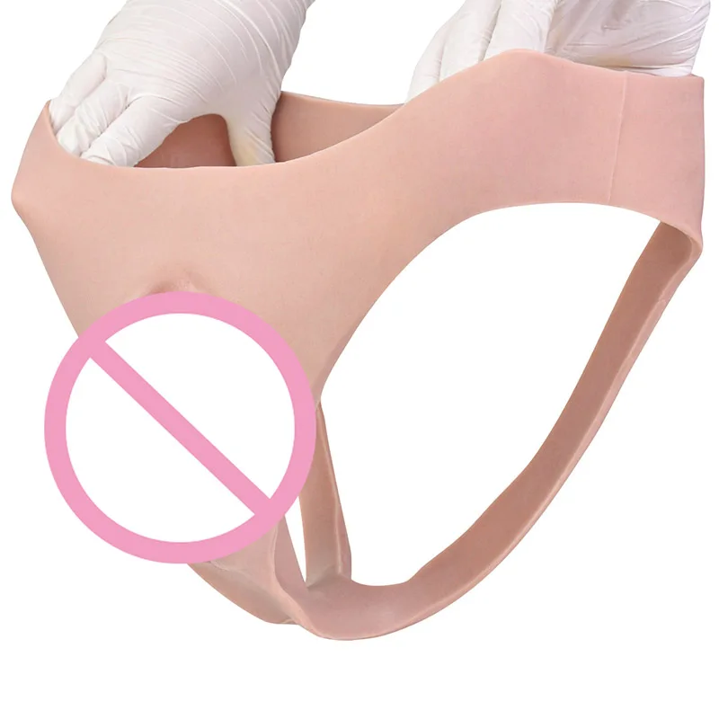 Stretchy Silicone Built-in Realistic Vagina Simulate Pussy Panties Trans-Woman Costume Sex Accessory Adult Sexy Toys Ass Cutout view 6