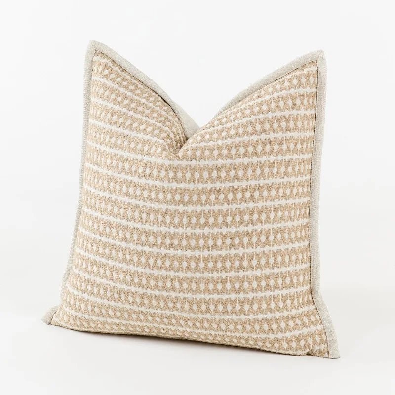 

Французская кремово-бежевая наволочка с геометрическим жаккардовым узором, роскошные современные чехлы для подушек для дивана и дома