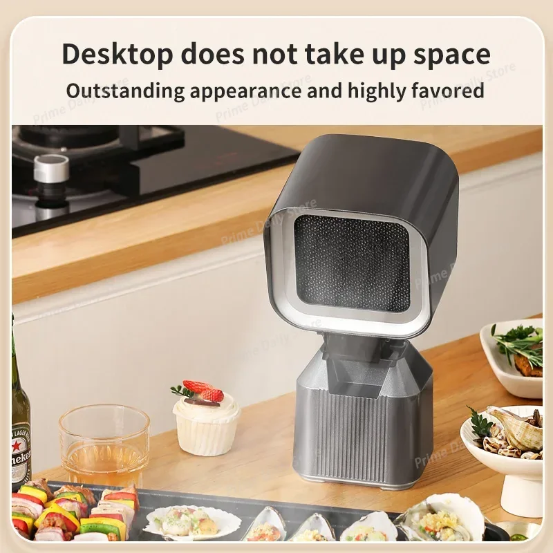 Korean BBQ Desktop Range Hood Dual Mode 2-Speed Setting Height Adjustment Handle Effective Grease Filtration