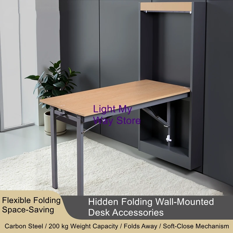 Folding Dining Table Hardware, Home Wall Shelf, Telescoping Multifunctional Hidden Wall-Mounted Table