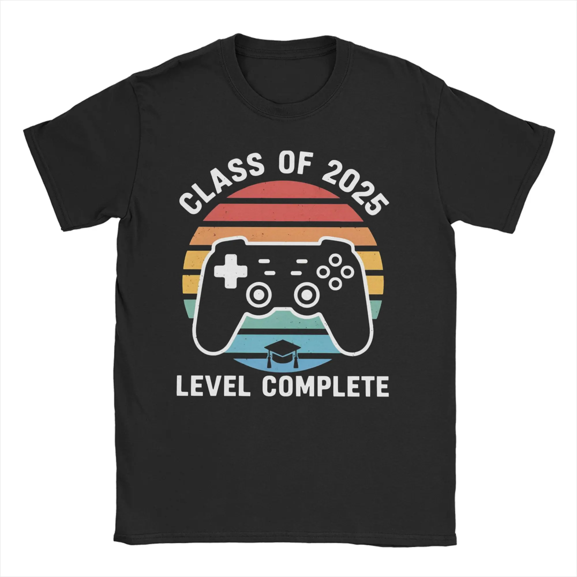 

Class Of 2025 Level Complete Senior Graduation T Shirts for Men 100% Cotton T-Shirts Crew Neck Tee Shirt Short Sleeve Clothes