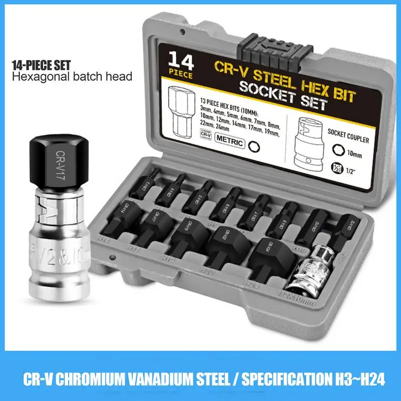 Drill Screw Bit Set Screw Driver Bit Set Nut Driver Drill Tip Set Hex Shank Impact Screwdriver Bit Set For Ratchet Wrench