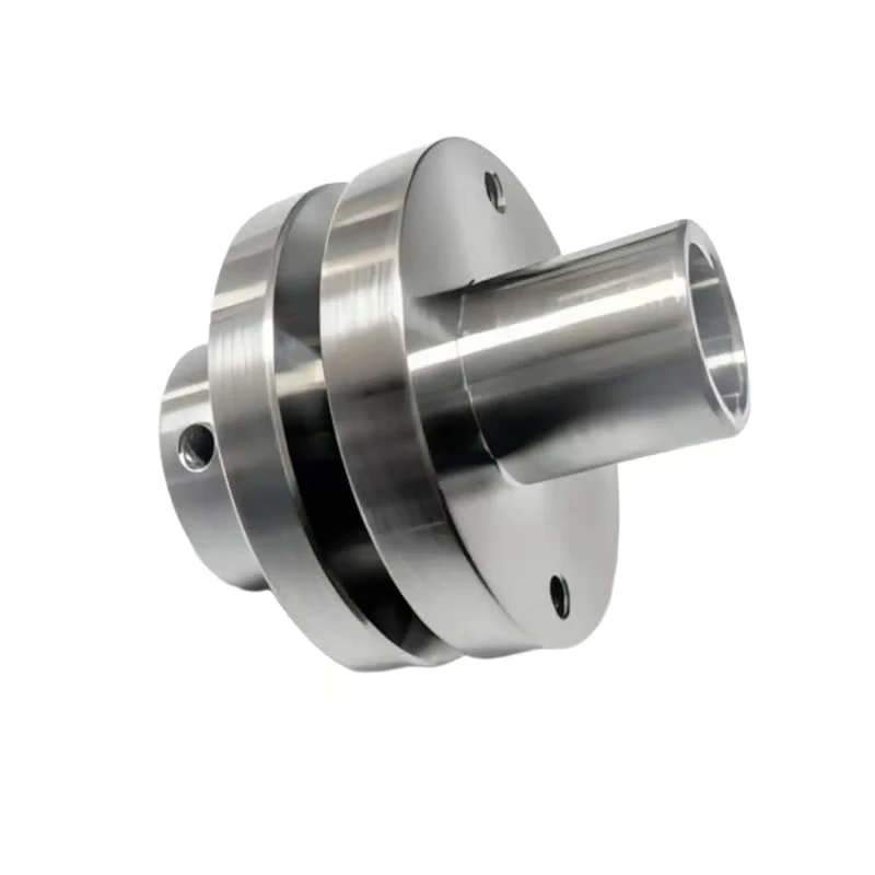 CNC Machined Stainless Steel Drive Shaft / Precision Splined Transmission Shaft with Flange 5 Axis Cnc Machining Services
