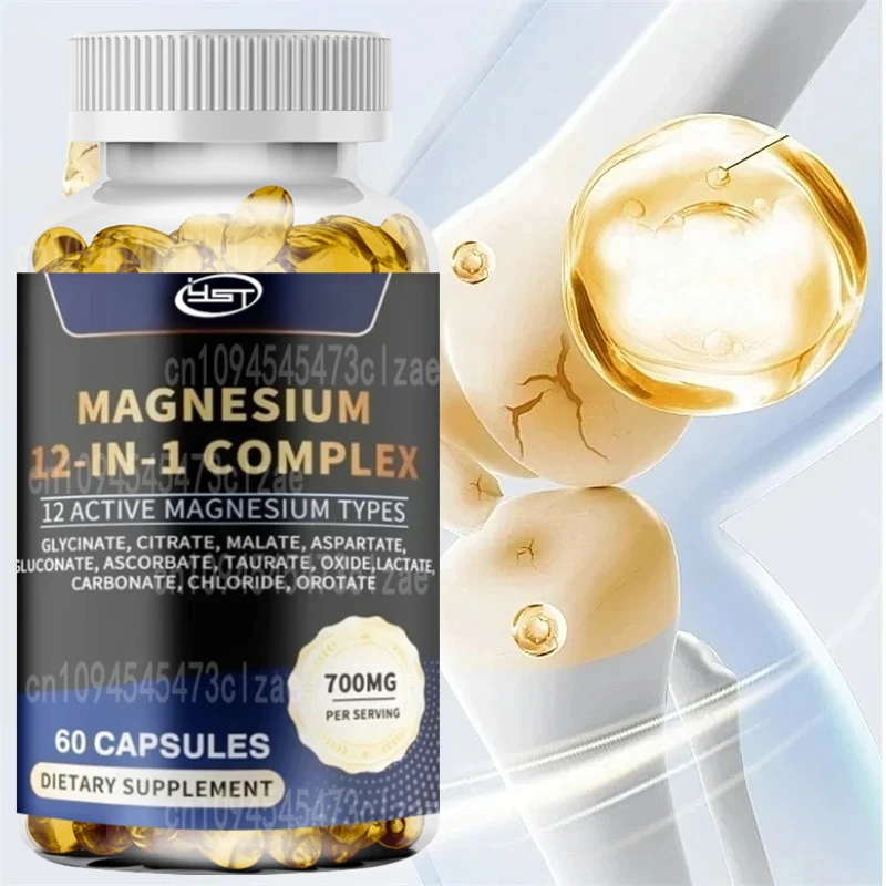 

Magnesium Complex - Maintains A Good Mood, and Promotes Overall Health, Supports Muscle, Bone, Joint Health, Relieves Stress