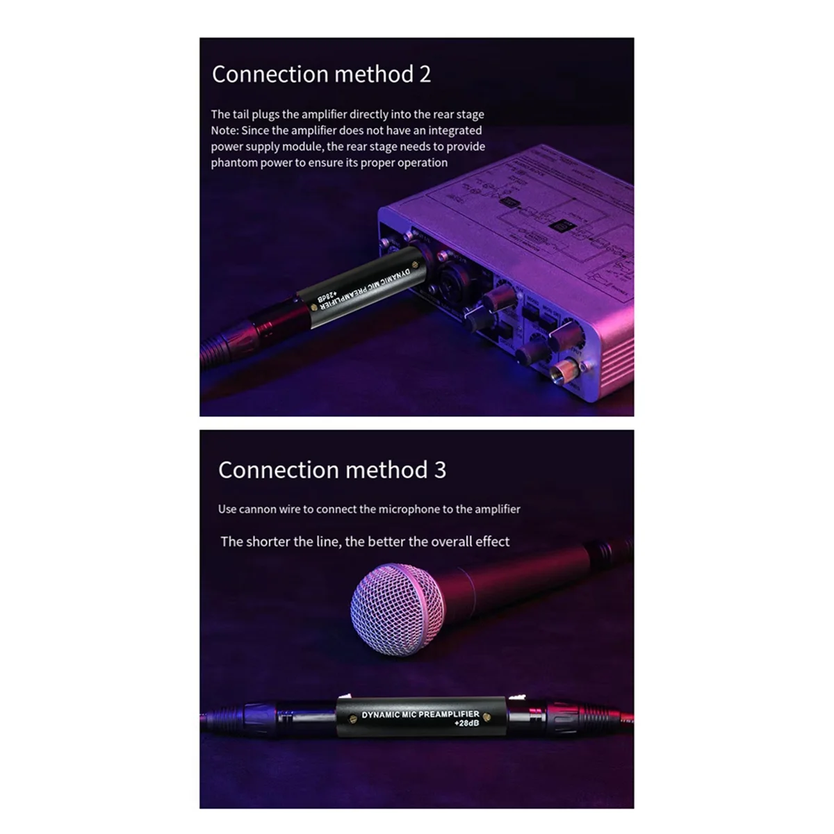 A93P Microphone Preamplifier for DM1 Dynamic 28DB Gain Mic Amplifier for Dynamic and Passive Ribbon Microphones