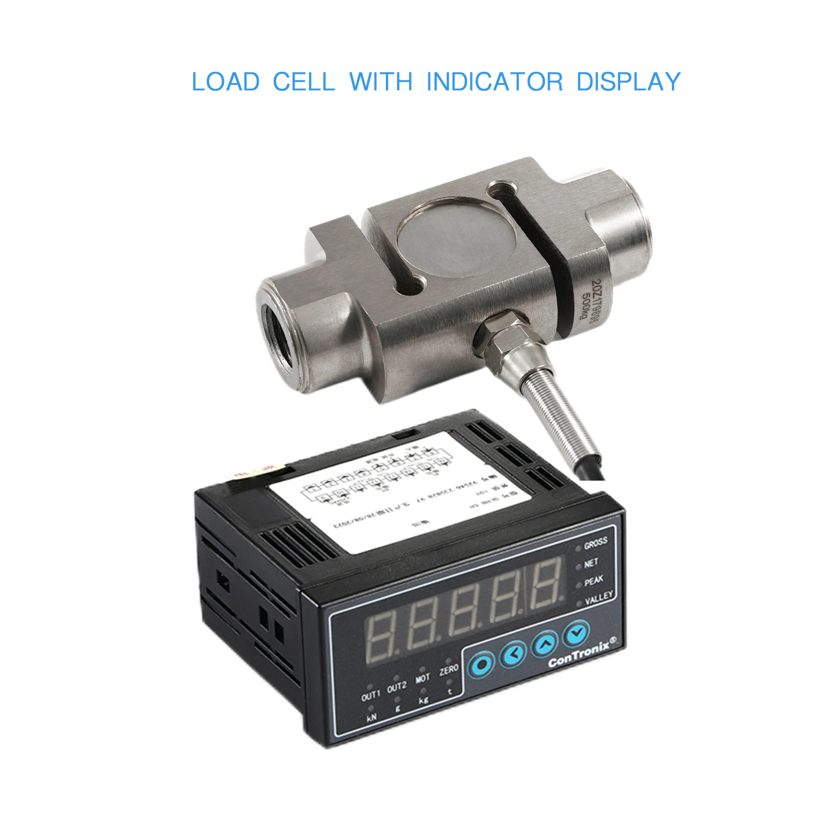 Load Cell Sensor with Indicator Display Test Force Weight Pressure Supply AC100-240V Weighing Transducer Batching Trasmitter