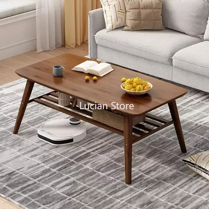 

Modern Center Coffee Tables Wood Storage Nordic Frames Console Accent Dinner Coffee Tables Design Tavolino Da Salotto Room Decor