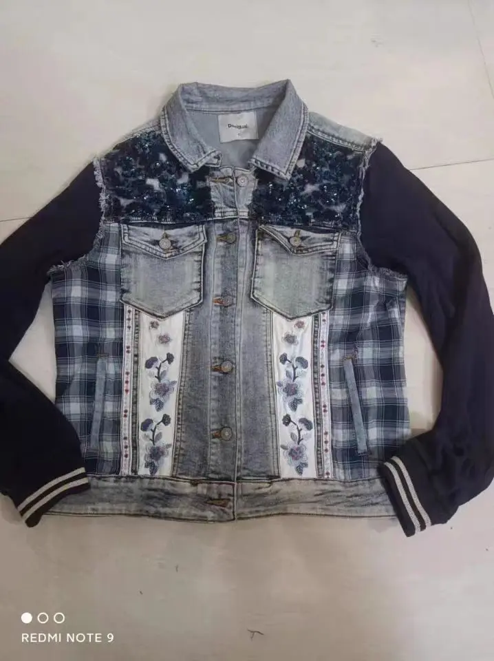 Foreign trade original single Spanish patchwork embroidered sequin jacket jacket